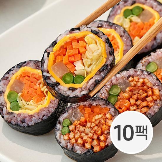 [무료배송] 랠리 곤약김밥 버라이어티 10팩 (10종*1팩)