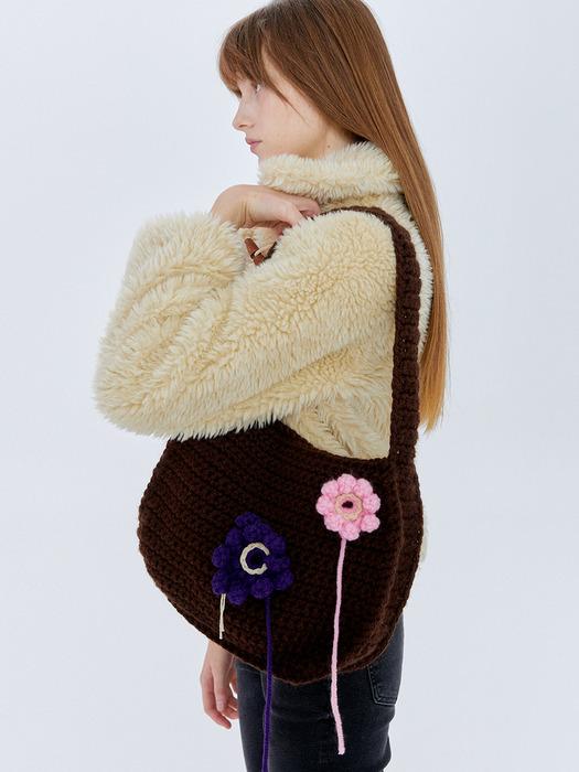Hand Made Flower Knit Bag