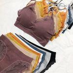 8colors 골지 레이스 브라렛 팬티세트