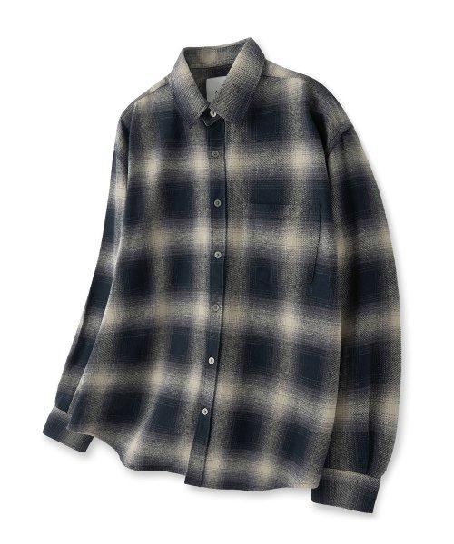 첼로 체크 셔츠 [문 네이비]