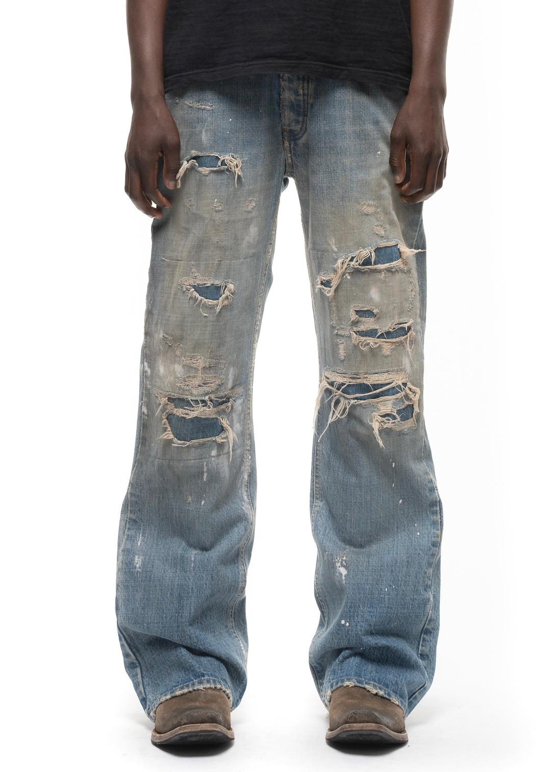 ITALIAN SEWN & WORN BOOTCUT DENIM - SMALL