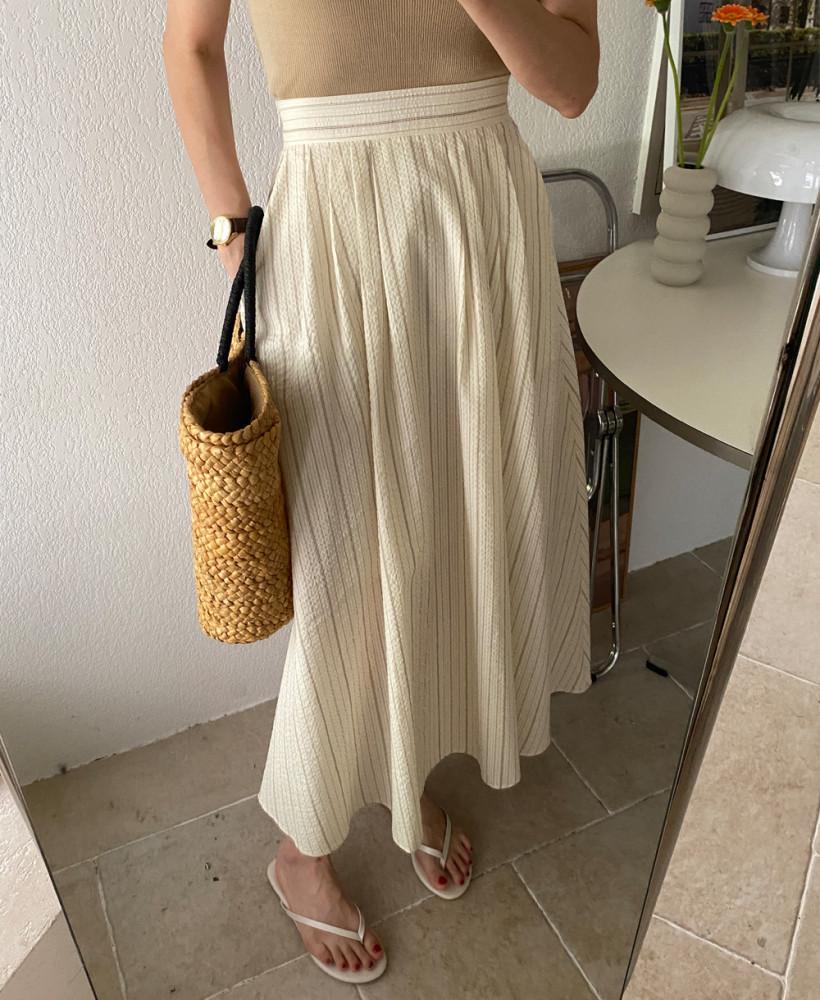 시어서커 밴딩 스커트