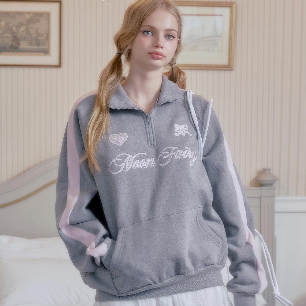 MF FAIRY UNIFORM HALF ZIP UP-GRAY