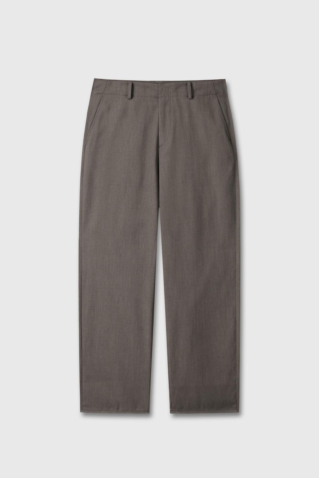 Rim trousers(Dust brown)*semi tapered fit
