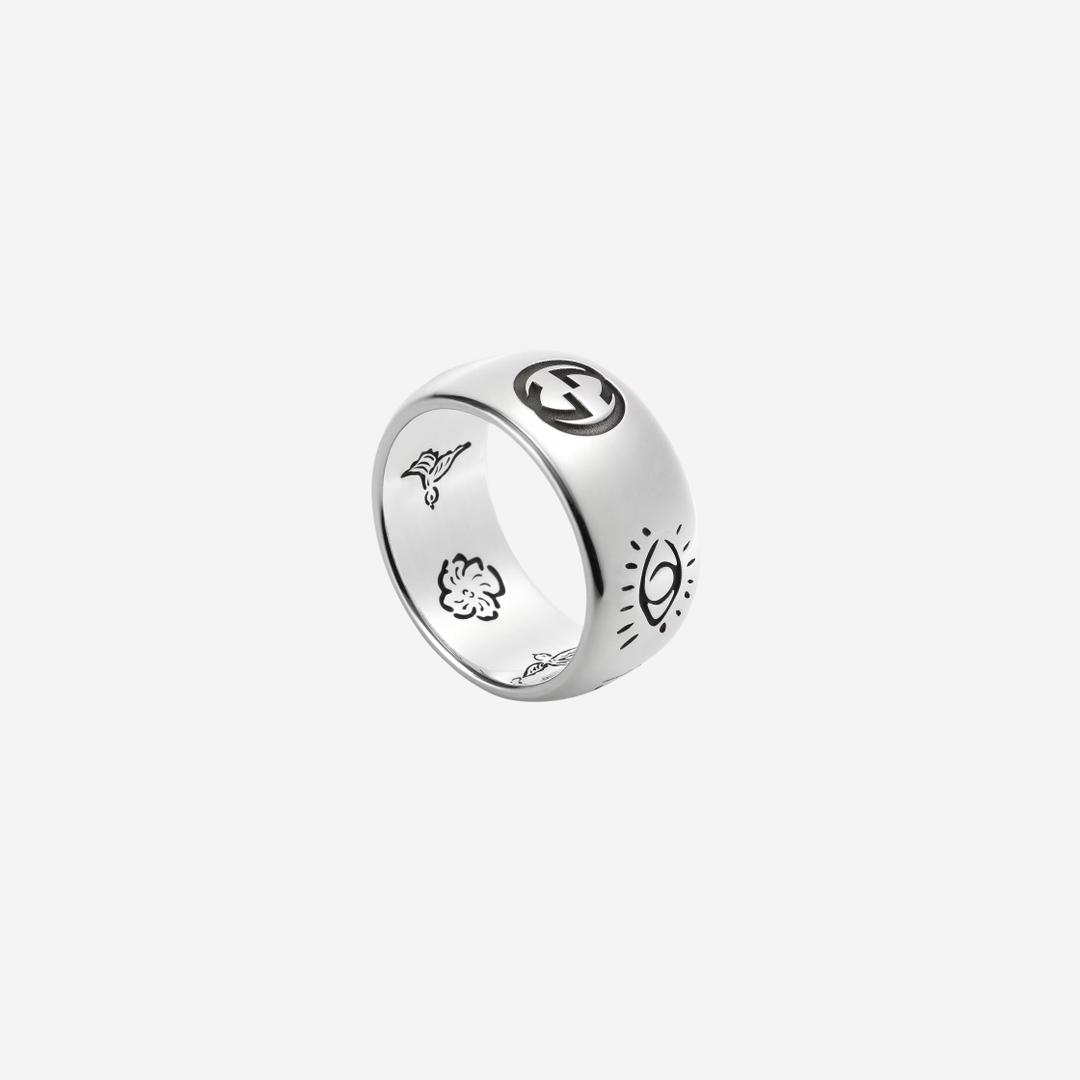 Gucci Blind For Love Ring Silver