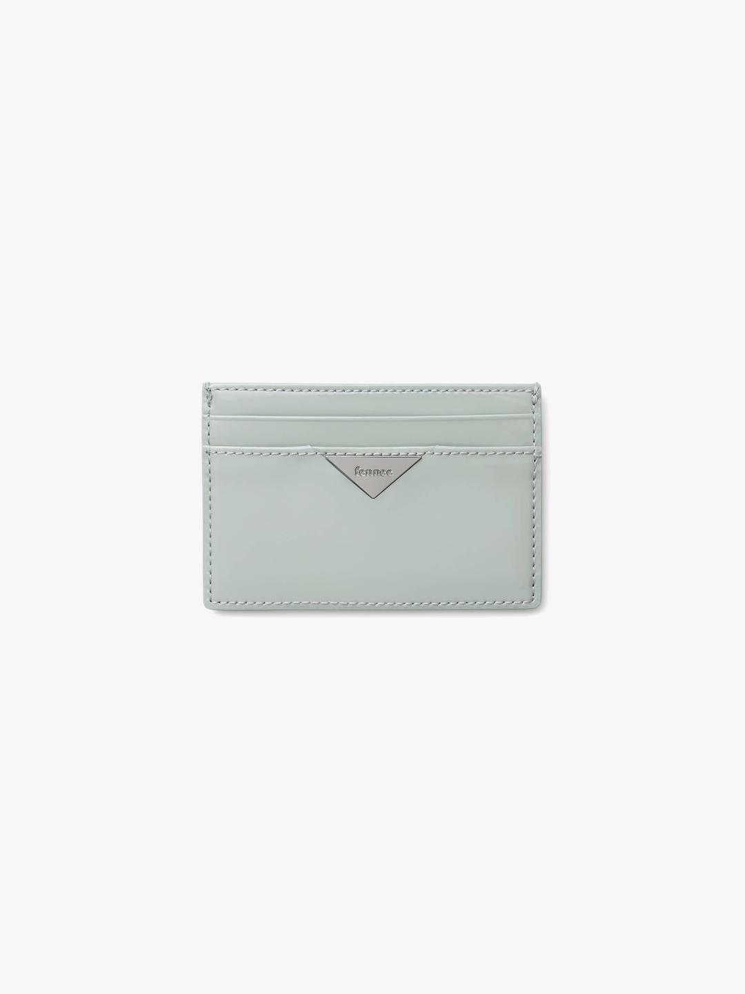 TRIANGLE SLIT CARD HOLDER - PALE MINT