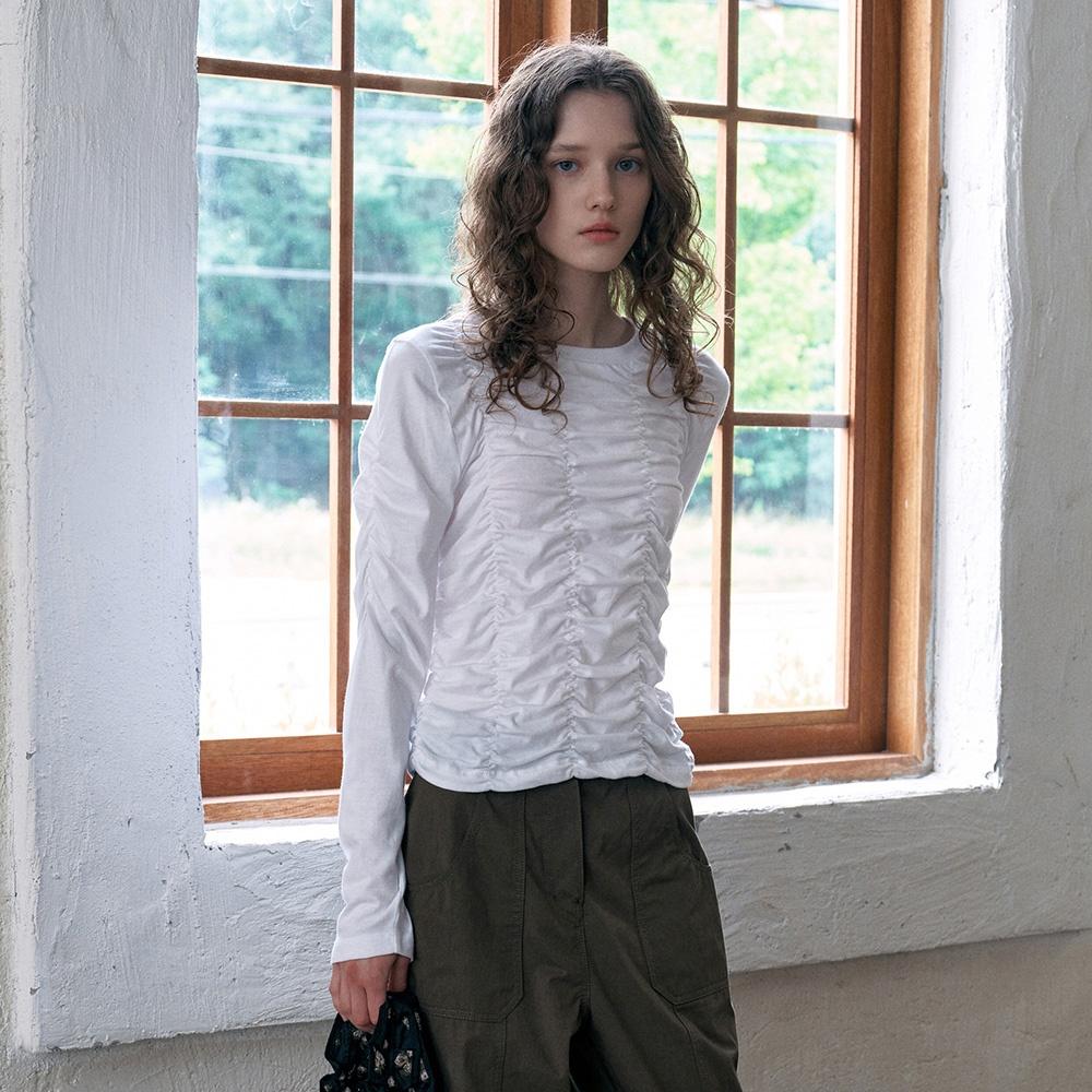 Shirring Pointed T-shirt VC2478TS703M