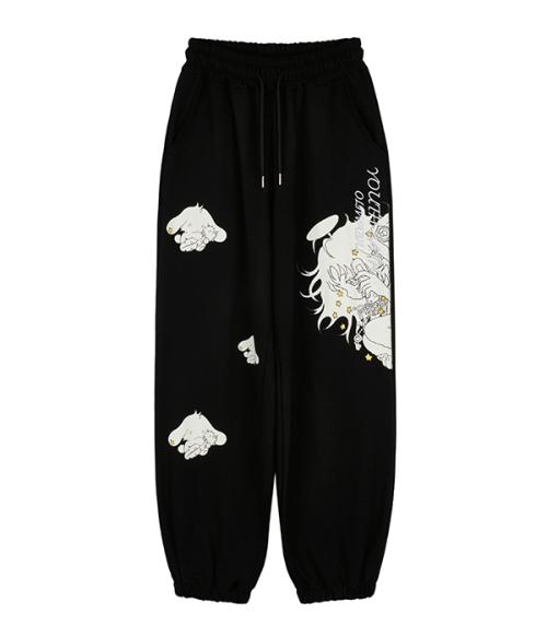 YB X Oliwa Over-fit Sweat Pants_BLACK