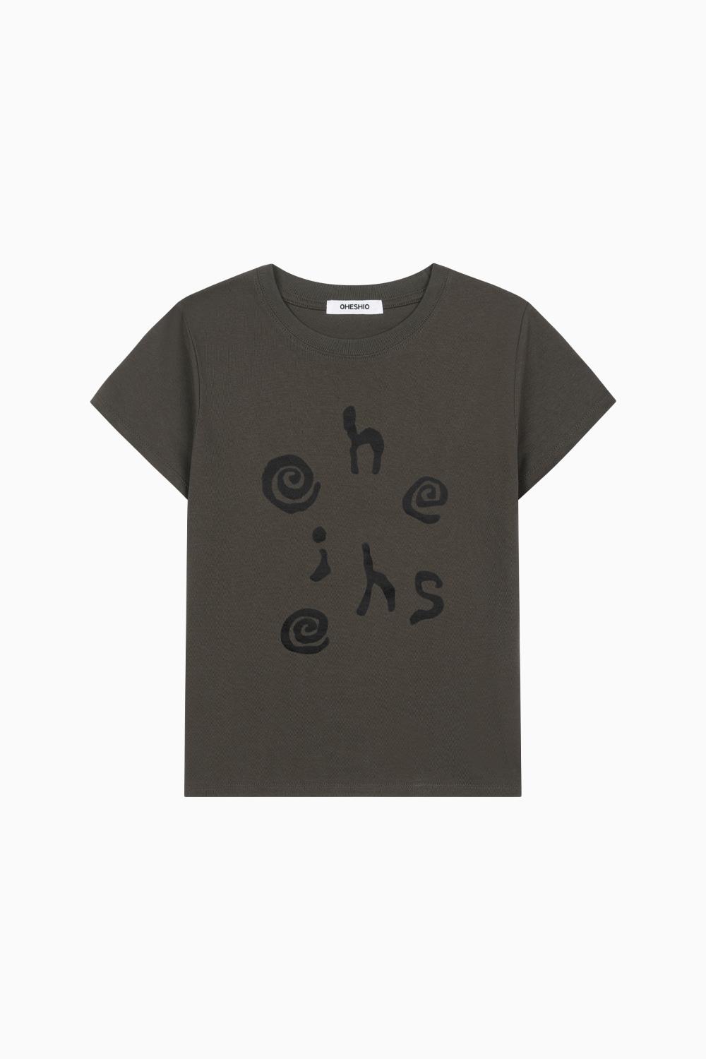 LOGO SLIM T-SHIRT, DEEP BROWN