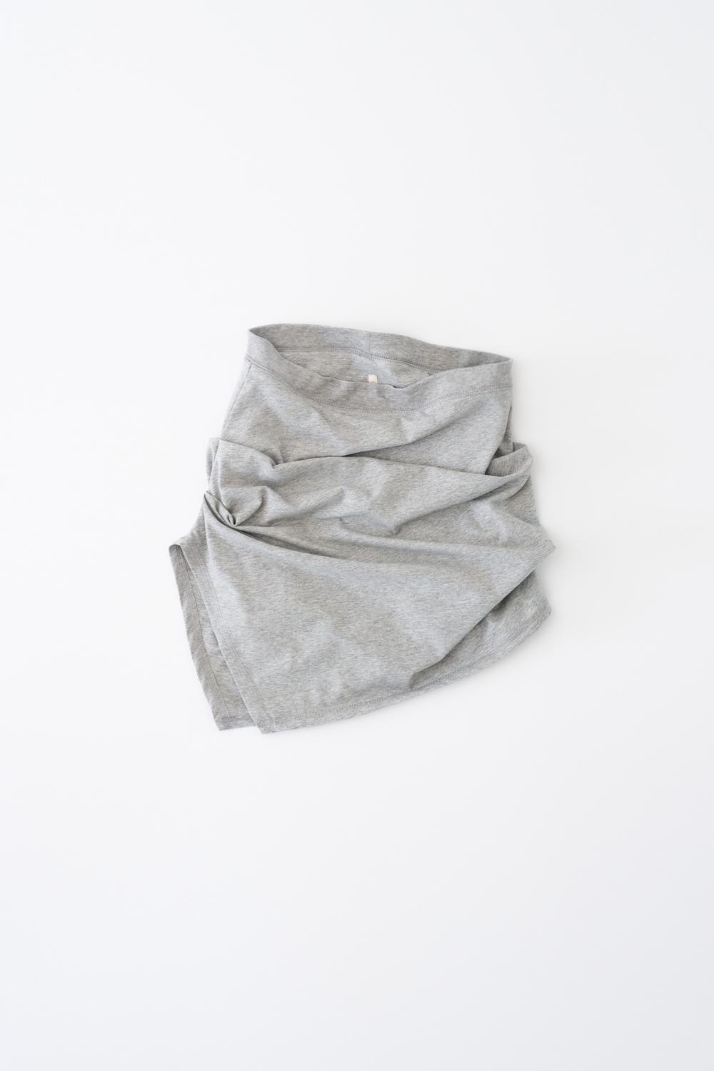 Asymmetric drpaed skirt (Melange grey)