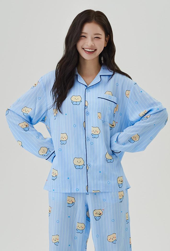 [망그러진곰] 망그러진 긴팔 파자마(LIGHT BLUE)_SPPPF23U02