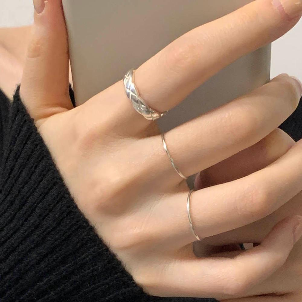 [핫딜] 실버925 쿠션 퀄팅 반지 4mm A3
