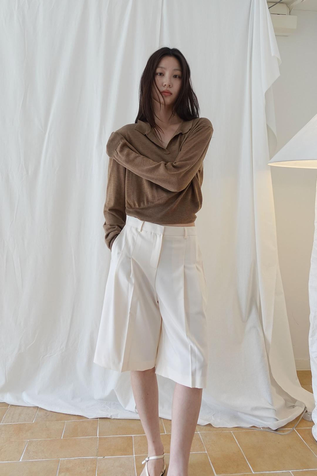Silk cropped knit (2C)
