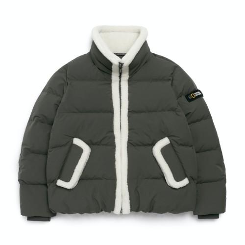 내셔널지오그래픽 N214WDW050 여성 라루스 코지 푸퍼 숏패딩 점퍼 F KHAKI