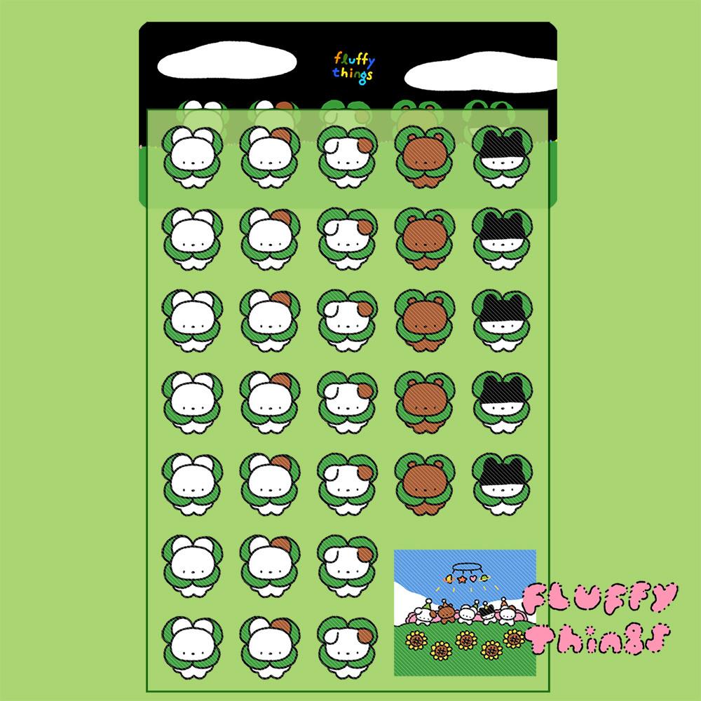 [플러피띵스] 모두 모여 행운!! 스티커