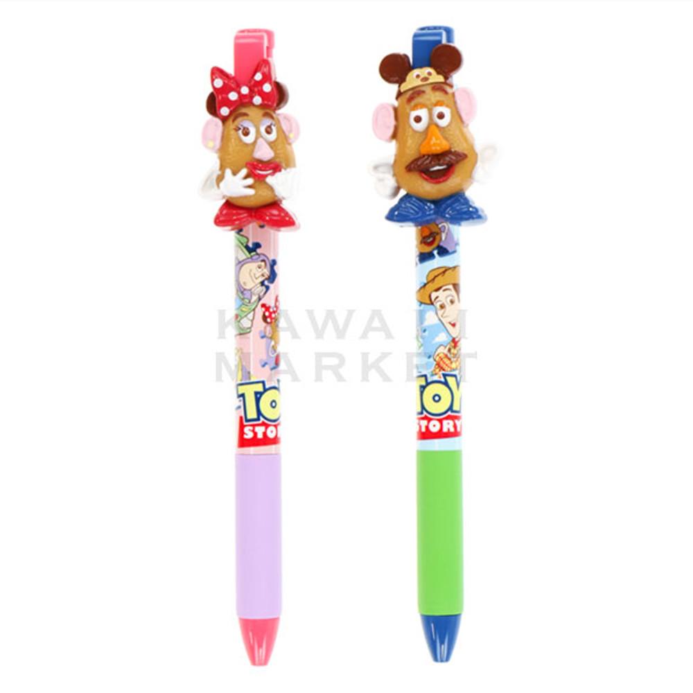 디즈니랜드 토이스토리 미스터 미세스 포테이토 헤드 마스코트 피규어 볼펜 2개 세트