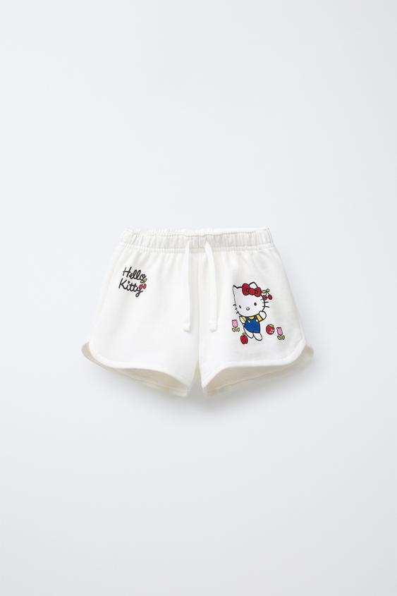 HELLO KITTY © SANRIO 프린트 플러시 버뮤다 팬츠