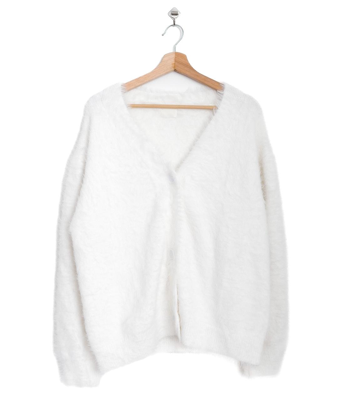 알로하프로젝트 [당일/주폭] fluffy⌒☆ fur cardigan (2 color)