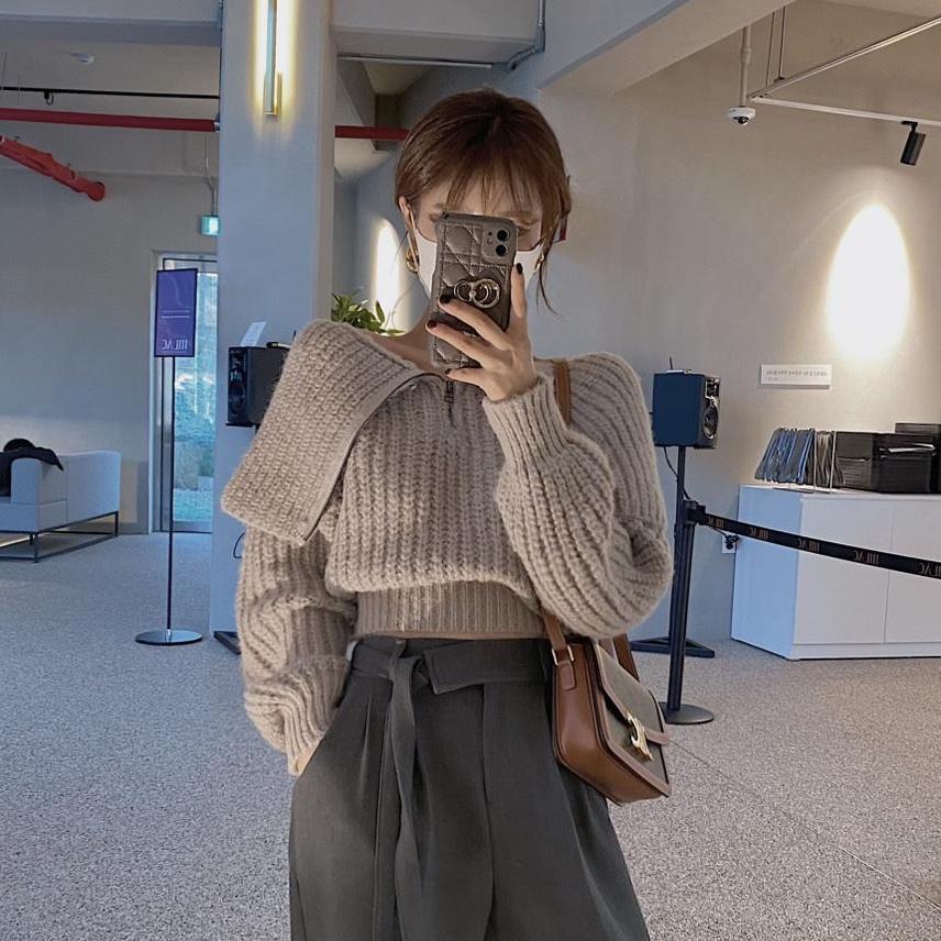 포스트모니션 알파카 크롭 니트 메이메이 드하우 러브썸원 모던로브 더베를린