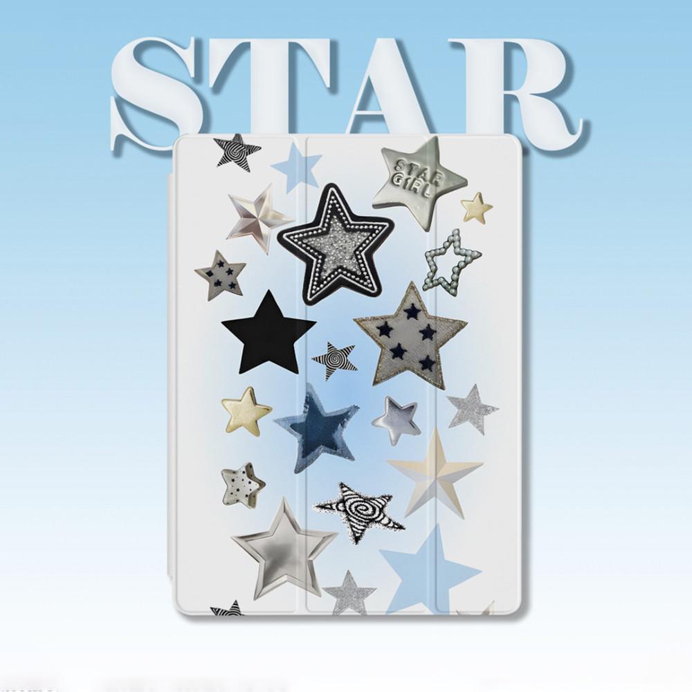 Y2K 아트 블루 스타 아이패드케이스