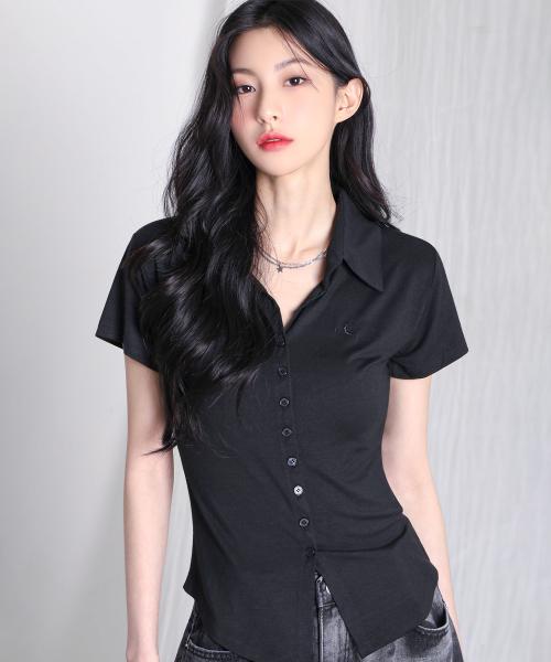 어반드레스(AVANDRESS)  Sopy Collar Short-Sleeve BLACK - 사이즈 & 후기 | 무신사