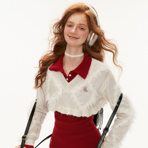 Preppy Crop Sweater 3 Piece Set