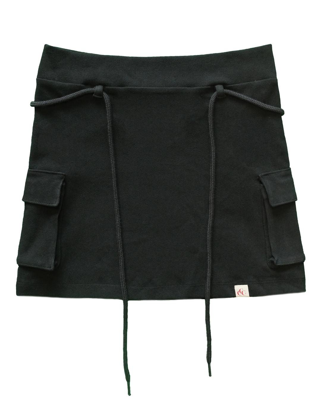 SLOUCHY MINISKIRT ( BLACK )