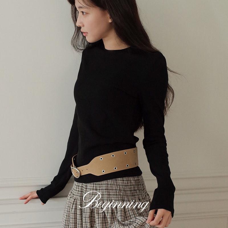 프롬비기닝 [단독][2천장돌파][MADE]프리미엄 골지 라운드 티셔츠 (7color) (기본티 긴팔 긴팔티 레이어드 레이어드티 레이어드티셔츠 롱슬리브 이너 이너티 이너티긴팔 출근룩)