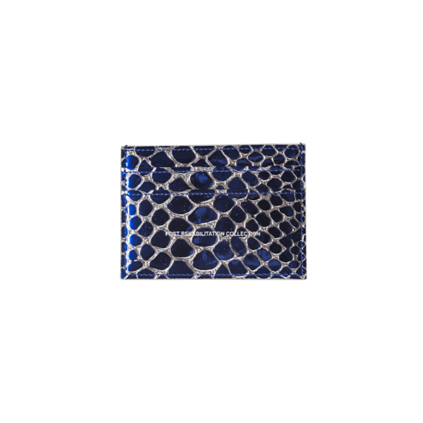 COATED VEGAN LEATHER CARD HOLDER (DARK BLUE)