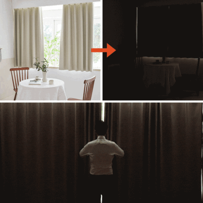 작은창 100% 암막 커튼