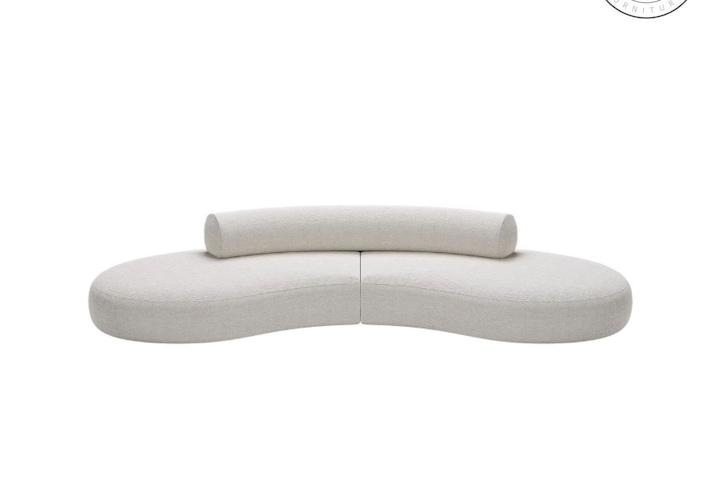 MJBS159 모던 곡선 디자인 소파 라운드 패브릭 거실쇼파 4size 3color