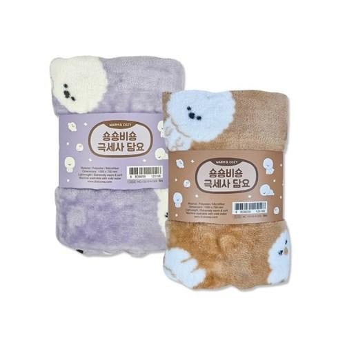 13000 숑숑비숑극세사담요(IL)-베이지라벤더