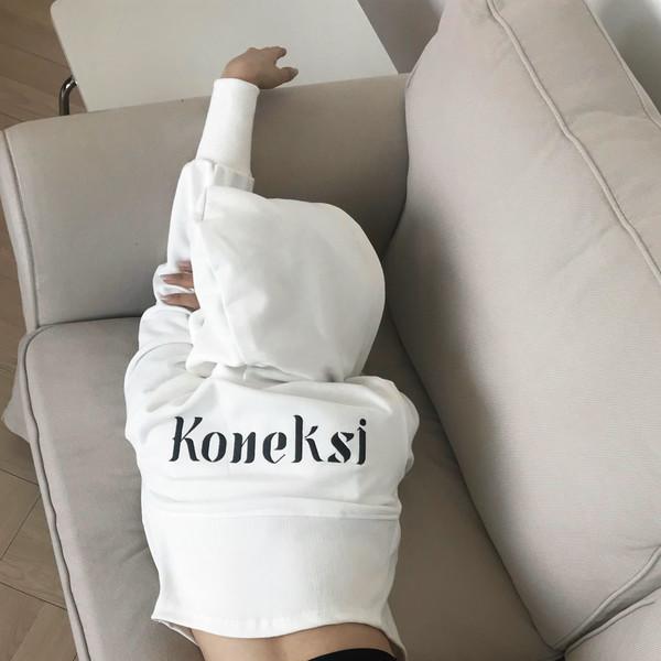 Koneksi Hoodie zip_up (WHITE)