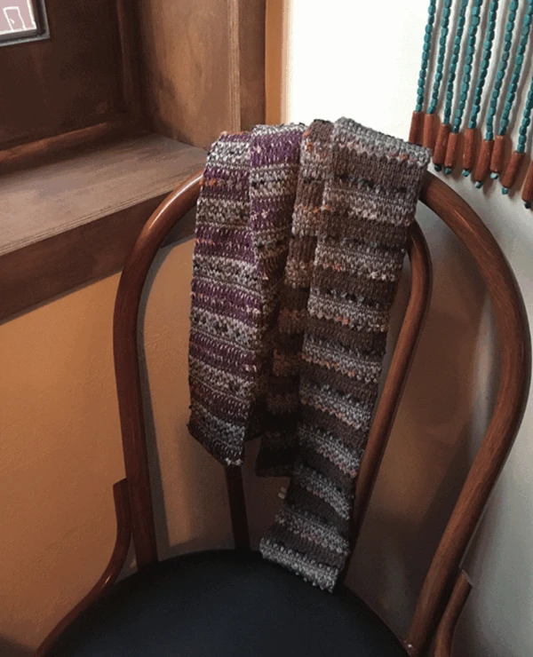 에스닉 니트 목도리 (2color)