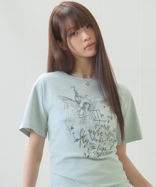 EL ANGELIC GRAPHIC TEE(GREEN)