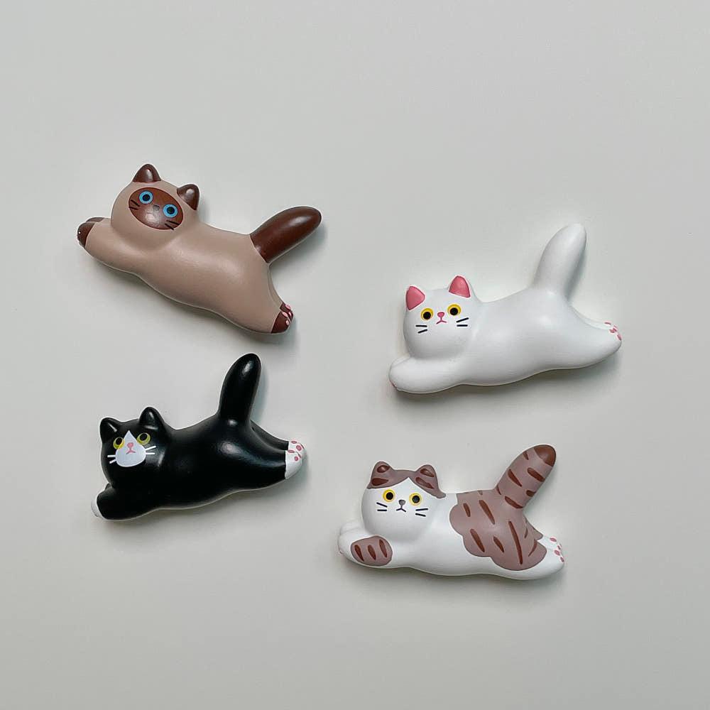 러닝캣 고양이 피규어 냉장고 자석 현관문 마그넷 냥 집사 선물