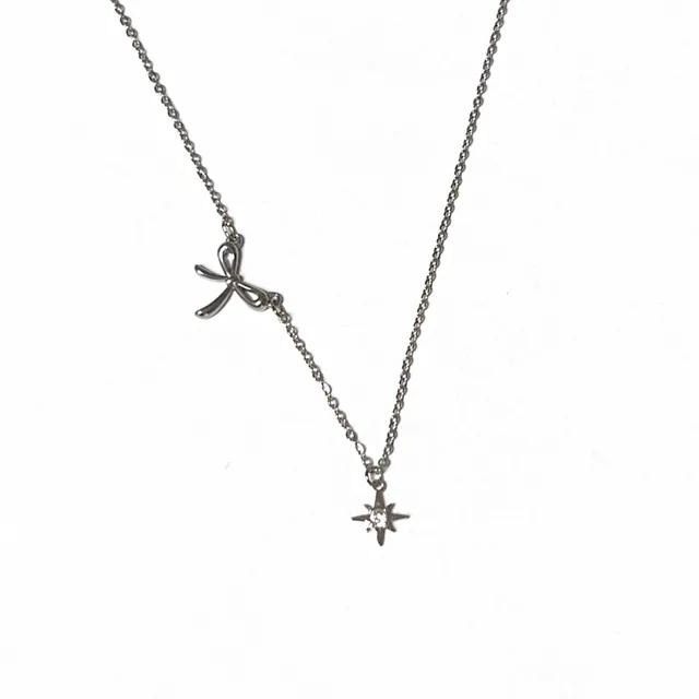 ribbon spark balletcore necklace <3 리본스파크 발레코어 써지컬스틸 목걸이