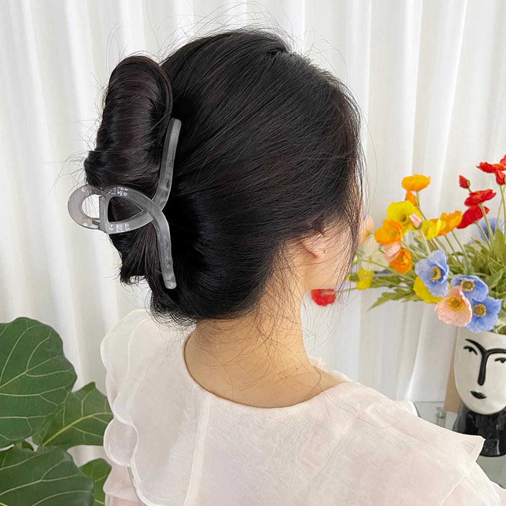 13cm 빅사이즈 유광 꼬임 올림머리 헤어 집게핀