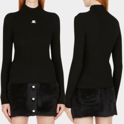 수비르 23SS 꾸레쥬 로고 자수 터틀넥 니트 PERMPU022FI0001 9999