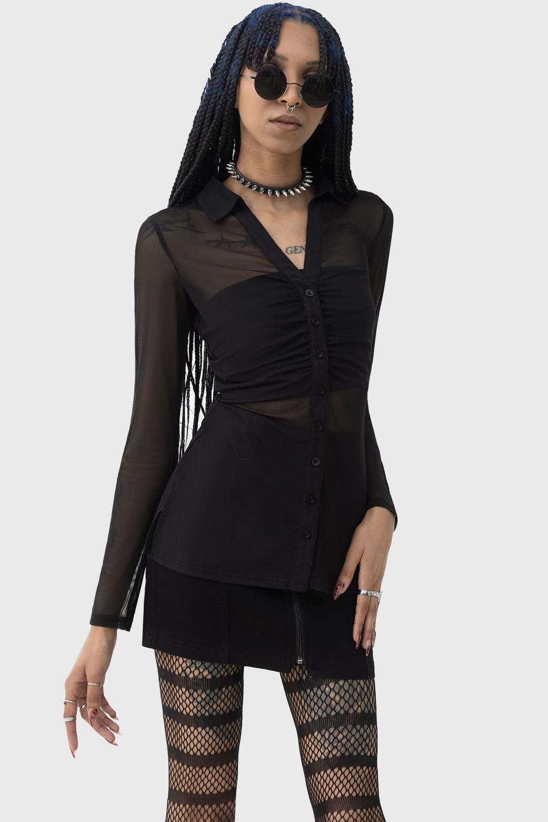 After The After Mesh Shirt - M / Black / 95% Polyester 5% Elastane