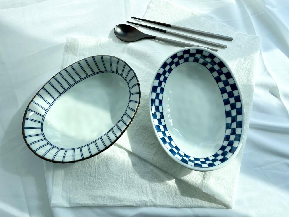 타원형 카레 파스타 그릇 접시 볼 2Type