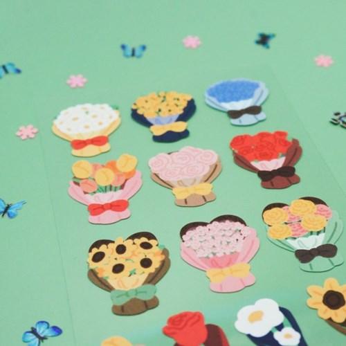 [몽스쮸] 몽몽 꽃다발 씰스티커