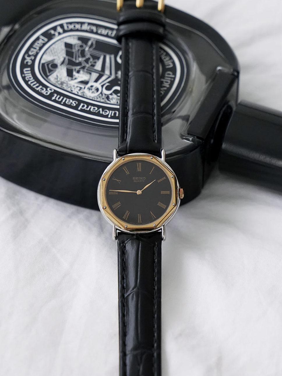 [Seiko] 1982 Florence Black Roman Quartz Watch