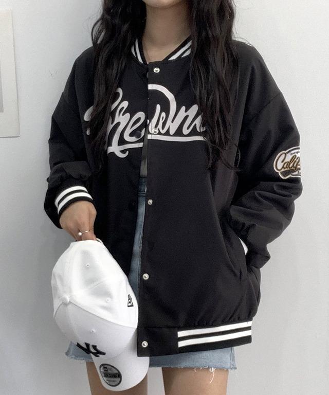 [가을/오버핏!] 로고 패치 바시티 자켓 야구점퍼 (3color)