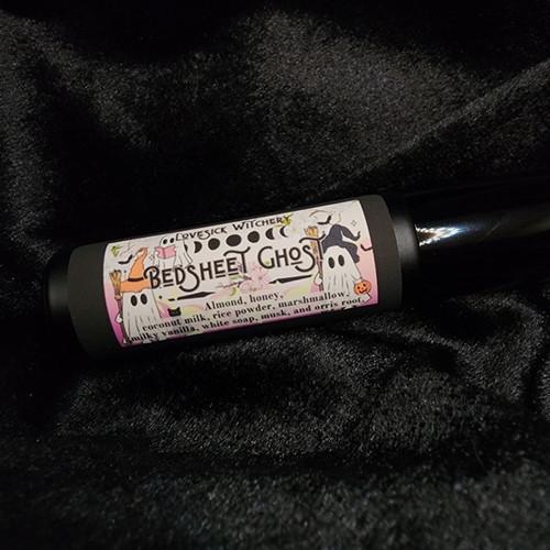 Bedsheet Ghost Perfume - almond vanilla soap, milky vanilla, and powdered rice