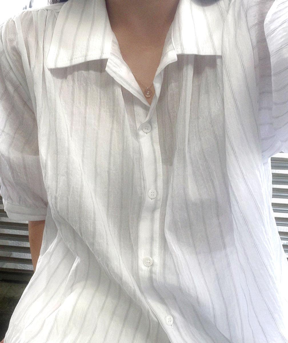 [oveuniu] Summer blouse_stripe