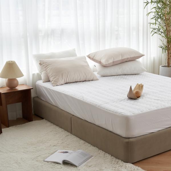 헤링본 누빔 호텔 매트릭스커버 퀸매트리스커버 싱글 퀸 킹 SS/Q/K 4color