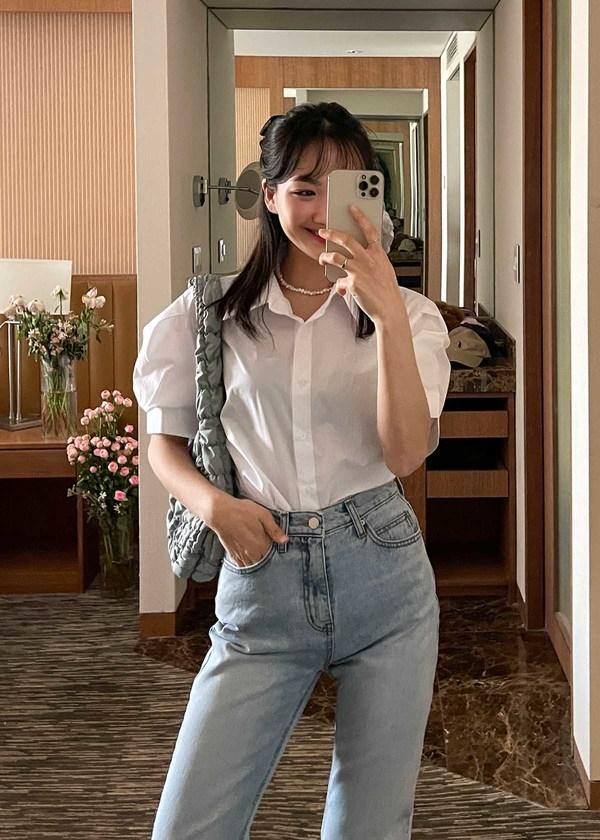 소울메이트 퍼프 반소매 Blouse