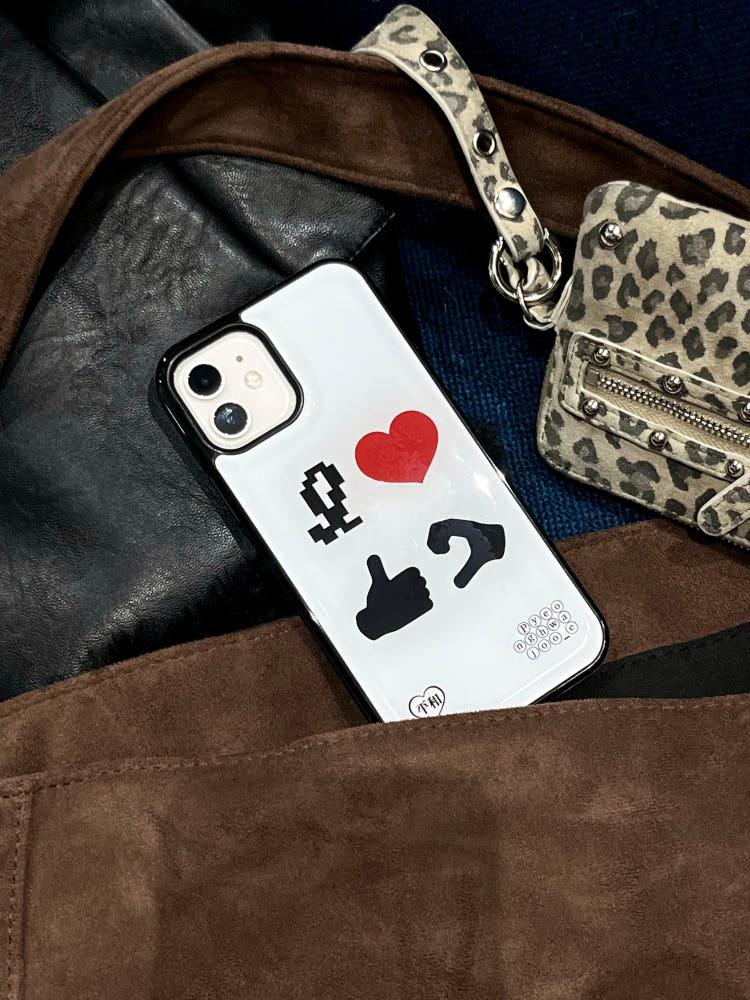 평화 하트포즈 에폭시케이스