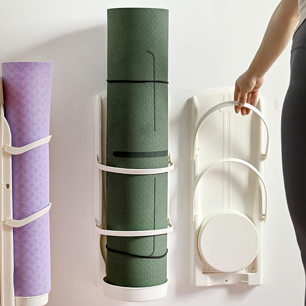 포레 무타공 폴딩 요가매트 폼롤러 거치대